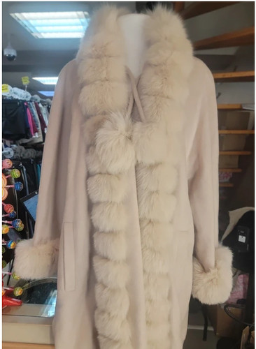 Manteau fourrure 100 laine - fourrure,