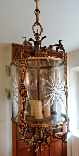 Suspension lanterne bronze - lanterne,