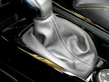 Soufflet Levier de Vitesses Adapté Peugeot 2008 HDI Cuir Véritable Noir Gris