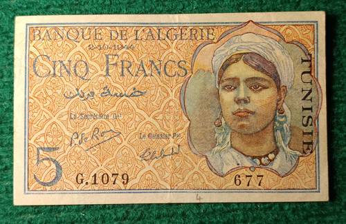 Billet algérie francs - billet,