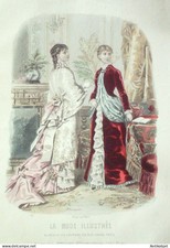 Gravure Mode illustree 1882 #