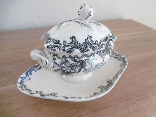 Moutardier faience ancien sur - moutardier,