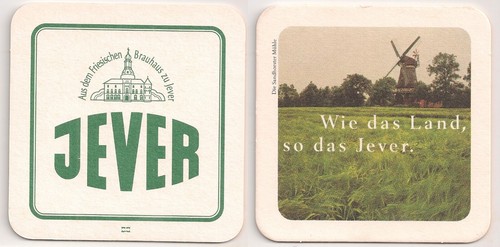 Jever old beer mat like - beer,