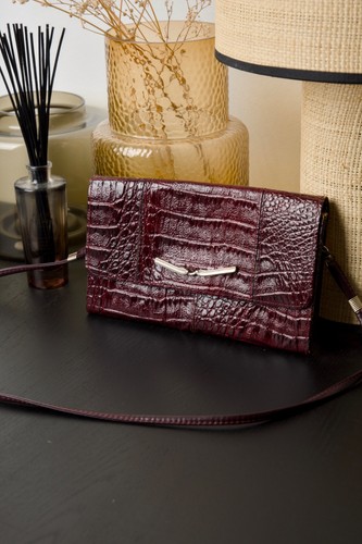 Sac pochette vintage - , bordeaux