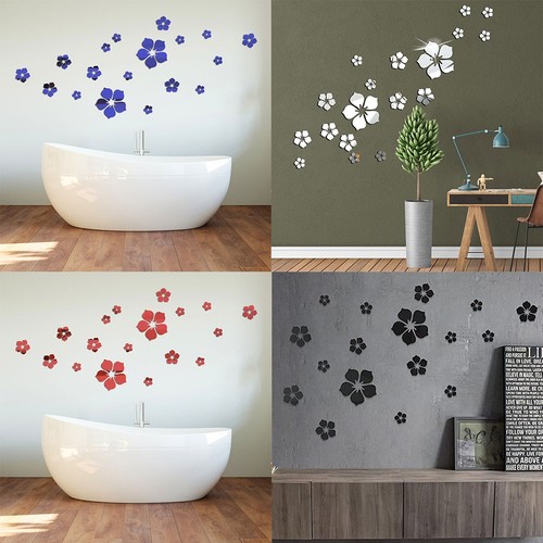 18pcs miroir acrylique floral - 18pcs,