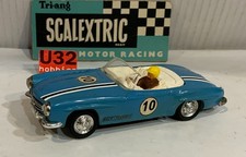 Slot Car SCX Triang Scalextric C-94 Mercedes 190 SL #10 Race Tuned Bleu