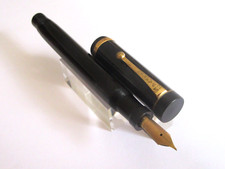 MYTHIQUE STYLO PLUME PARKER DUOFOLD FLAT SENIOR NOIR 1930'S COLLECTION 139mm AA5