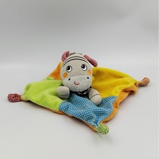 Doudou plat ane zébre gris