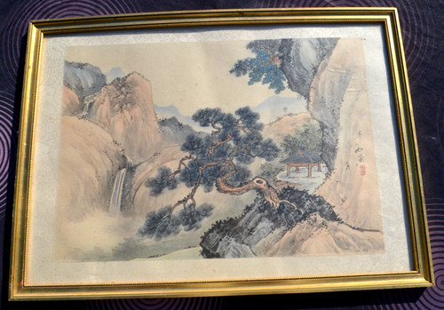 Peinture sur soie chine - peinture,