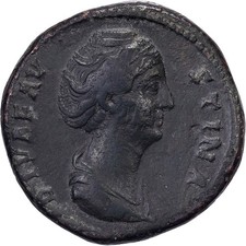 Diva Faustina I, Sesterce, 141, Rome, Bronze, TB+, RIC:1130