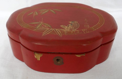 Coffret bois laque decor - en,