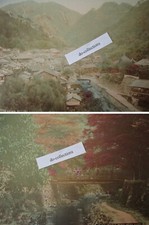 JAPAN 2 large antique photos 1880's-1890's ARIMA SETTSU / KOBE Maple MINO