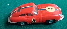 AURORA CIRCUIT SLOT CAR HO 1967 : VOITURE JAGUAR XKE ROUGE SLOT CAR