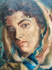 Tableau Ancien Huile Portrait