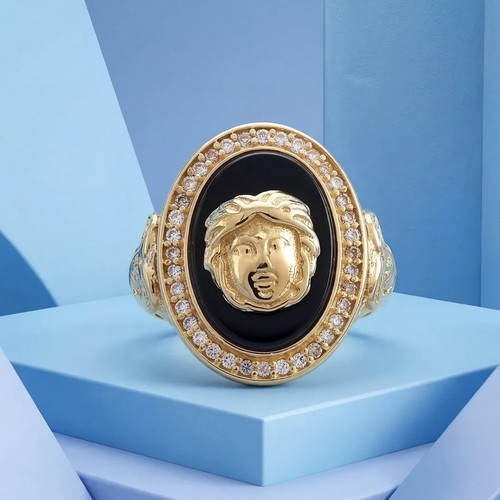 Bague tête gorgone sur - gorgone,