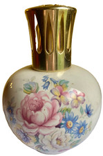 LAMPE BERGER PORCELAINE BERGER PARIS 18 RUE DUPHOT JARS À DÉCOR FLORAL -N°32