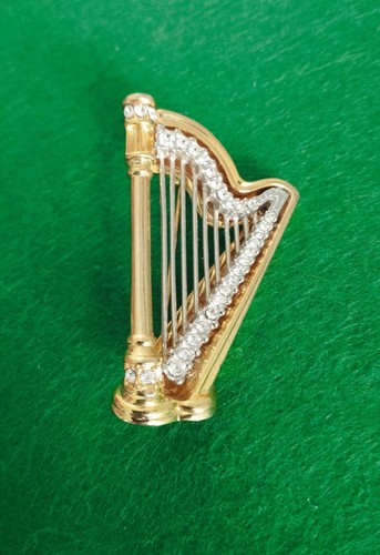 Broche harpe dorée - broche,