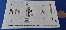 decalcomanie decals déco citroen zx paris dakar 1994  1/43