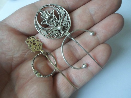 Fibules argent massif - 2,