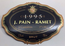 PAIN-RAMET J. - ÉTIQUETTE CHAMPAGNE - PREMIER CRU - MILLÉSIME 1995 - #8921
