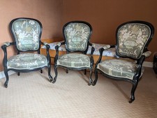 trois fauteuils Louis Philippe