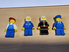 4 figurines LEGO vintage années 80-90 divers métiers minifigs