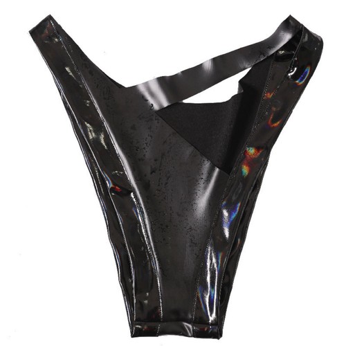 Hommes faux cuir slip creusé - slip,