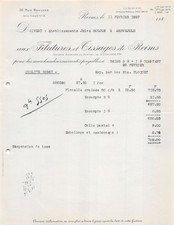 Facture  1937 FILATURES ET