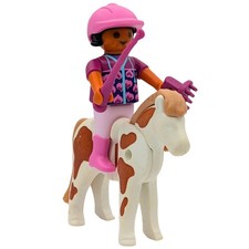 Playmobil figurine fille poney