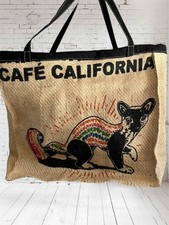 SAC CABAS - PIECE UNIQUE -CIVETTE- EX SAC DE CAFE DE COLOMBIE 39x42x17cm