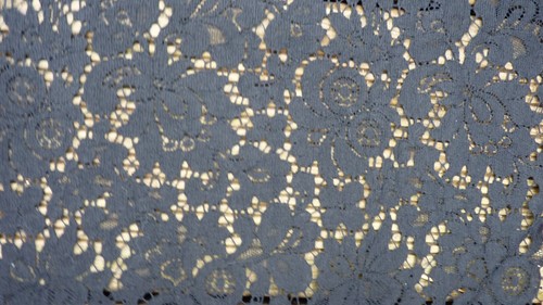French lace chantilly - french, noir