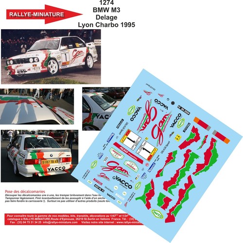 Decals ref 1274 bmw - decals, 1/43