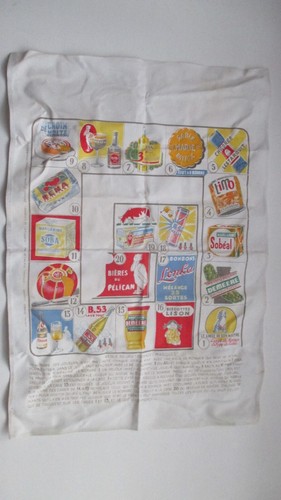 Ancien torchon années jeu - ancien,
