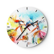 Horloge murale en verre