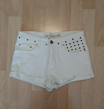 ZARA SHORT BLANC CLOUTE OR