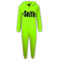 Enfants Garçons #Selfie Vert Néon A2Z Combinaison Une Pièce D'Été PJ's 5-13 Ans