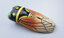 Ancienne Cigale Provençale ,Bouquetière ,Vase Mural En céramique Vallauris 13 cm