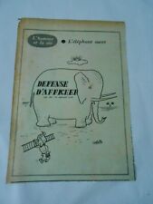 1955 Print Humour L'éléphant sacré Défense d'afficher