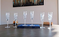 Florence, cristal Saint Louis. 6 flûtes à champagne. H21,5cm. Estampillé