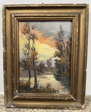 Huile sur panneau signée 