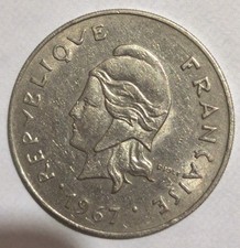 Pièce francs polynésie - 50,