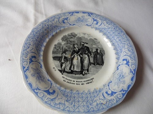 Ancienne assiette dessert - ancienne,