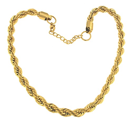 Collier chaine corde plaqué