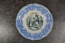 ANCIENNE ASSIETTE HUMORISTIQUE GIEN LE LANGAGE DES FLEURS