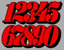 STICKER NUMERO COURSE RACING