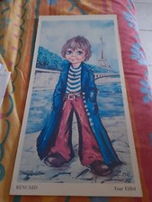 Affiche Tableau Enfant Poulbot Tour Eiffel  - Edition Samco