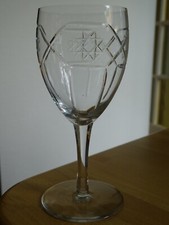 CRISTAL DE NANCY FRANCE 1 ANCIEN VERRE A EAU OU VIN BOURGOGNE ART DECO 17 CM