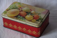 Ancienne boite en fer déco fruits style années 50's