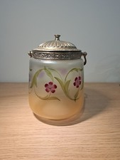 Ancien Pot A Buscuit En Verre