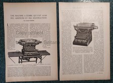 MACHINE A ECRIRE COMPTABLE UNDERWOOD  document article 1922 cutout